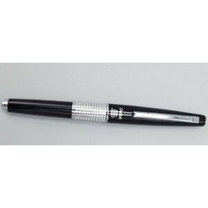 Vintage Pentel Ink Pen Japanese Compact Black Chrome Japan